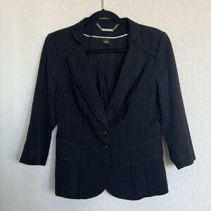 White House Black Market Black 3/4 Sleeve Blazer